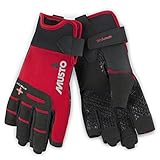 Musto Perfomance Segeln Yachting und Jolle Kurzfingerhandschuhe Rot - Erwachsene Unisex - Leichtgewicht. Atmungsaktiv - Leichtes Stretch