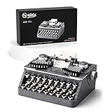 Nifeliz Schreibmaschine Klemmbausteine, Vintage Schreibmaschine Modell aus Mini-Bausteinen, Sammlerstück Deko Geschenk für Erwachsene und Kinder (1136 Mini Teile)