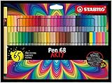 Premium-Filzstift - STABILO Pen 68 - ARTY - 65er Pack - mit 65 verschiedenen Farben