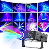Ehaho Discolicht Partylicht L2700 | RGB DJ Lichter | 3D Animation Lichteffekte | Party Licht mit Fernbedienung | Musikgesteuert Sound Activated | Disco Licht kompatibel mit DMX 512 für Nachtclub Show