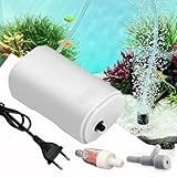 25 Dezibel Aquarium Luftpumpe 200L/H Sauerstoffpumpe leistungsstarker Belüfter für Aquarien bis zu 100L Aquarium Luftsprudler Mit Zubehör