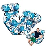 Schwimmfloß Erwachsene - Aufblasbare Pool Luftmatratze Mit Rückenlehne | Wasserspielzeug Erwachsene Frauen Männer Schwimmen See Fluss Sommer Urlaub