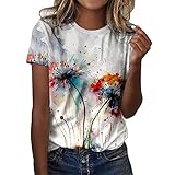 Weihnachten Tshirt Damen Shirt Leopardenmuster Damen Longbluse beige Damen italienische Mode Damen Oberteile Kurzarm Damen Tunika 48/50 Oberteil Damen Tank top braun Damen Kleid grün Damen Basic