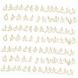 BEBEMOKO Buchstaben-Accessoire-Anhänger, Alphabet-Charms für Buchstaben-Charms, Initialen-Charms, Halskette, Charms, Schmuckherstellung, Alphabet, DIY-Halskettenanhänger, Halskette, Initiale, goldenes