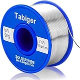 Tabiger Lötdraht, 0,6 mm bleifreier Lötdraht mit 97Sn-2Rosin-0,7Cu-0,3A, 0,6 mm, 50 g Lötzinn für elektrisches Löten