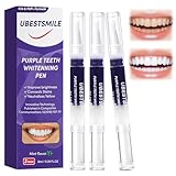 3 Stück Zahnaufhellung Stift, Lila Teeth Whitening Essence Pen, Zähne Aufhellen Flecken Entfernen, Schnelles Bleaching Zähne Anwendungen, Schonend Zahnaufhellung zu Hause