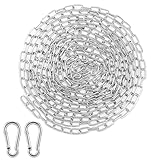 HonQiShiMY Edelstahlkette 304 Meterware 2 mm, 5M Metallkette Stahlkette,Metall Kette Zum Aufhängen,Verlängerungskette Edelstahl Ketten zum Aufhängen für Hundekette Ankerkette Wäschekette Schwenkkette