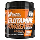 Engel Nutrition 100 % Pure Glutamine Powder – Fermentiertes L‑Glutamin Pulver, Vegan, Gluten- & Laktosefrei, Ohne Zusätze, Hohe Reinheit & Bioverfügbarkeit – 500 g