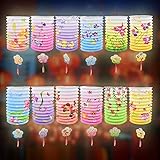BUZIFU 12 Stück Chinesische Papierlaternen 33cm Papier Lampions Mehrfarbig Papierlampenschirm Faltbar Papierlampions Bunt Papier Lampenschirm Papierlampe für Chinesisches Neujahrsfest Party Feier