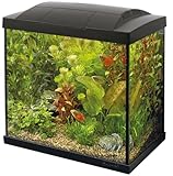 SuperFish SF Tropical Set 30 Aquarium schwarz inkl. Filter, Heizer, Wasseraufbereiter, Kescher, Thermometer und Futter