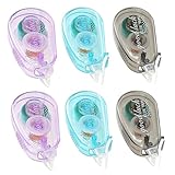 VILLCASE Doppelseitiges Klebeband 6 Stück Transparent Ablösbar Hochviskos Scrapbooking Klebepunkte mit Abroller für Bastelarbeiten Büro Schule Journaling
