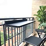 Generisch Balkonhängetisch klappbar, 5-Fach höhenverstellbar, Tischplatte in Holz-Optik Balkontisch Hängend Hängetisch Für Terrasse