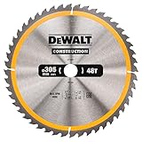 DeWalt Bau-Kreissägeblatt für Stationärsägen/Kreissägenblatt DT1959 (305/30 mm 48 WZ, universeller Einsatz und Querschnitte)
