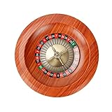 MAYJAI Hölzernes Roulette-Rad, 12-Zoll-Deluxe-Roulette-Räder aus Holz, Hochglänzende Roulette-Rad-Plattenspieler-Tischspiele für Roulette-Tische