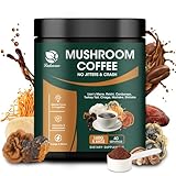 Lukaree 14 in 1 Instant-Pilzkaffee Arabica Kaffee Pilz Pulver mit Löwenmähne, Reishi, Chaga, Cordyceps, Shiitake, Maitake, Truthahnschwanz für Fokus Energie Immunität, 159.9 g (40 Portionen)