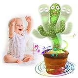 seOSTO Sprechender Tanzender Kaktus Plüschtier, Dancing Cactus Toy, Elektronischer Plüschpuppengeschenke für Internationale Kindertagsgeschenke