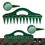 Generisch Hand Pflanzholz - 12-Loch Multifunktions Säwerkzeug - Garten Handwerkzeug Zum Pflanzen Und Säen,Für Die Gartenarbeit, Das Pflanzen, Gewächshaus, Innenbereich, Gemüse, Und Knoblauch