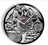 12-Zoll-Wanduhr, leises, Nicht tickendes Motorrad-Mountain-Rider-   Extremgeschenk
