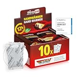 Thermopad Handwärmer | kuschlig weiches Wärmekissen | 12 Stunden wohltuende Wärme von 55°C | angenehme Taschenwärmer | 10 Paar