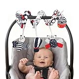 pclapora Kinderwagen Spielzeug, Kinderwagenkette, Activity-Spirale Spielzeug, Motorikspielzeug, Spielbogen Anhänger für Kinderwagen, Kinderbett, Babyschale Beißen, Fühlen und Greifen