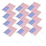 POPETPOP 1 Satz Usa Halten Flagge Partydekoration Mini-flagge Ausziehbarer Fahnenmast Grabesstern Grabkreuz Veteran Partydekoration Handflagge Unabhängigkeitstag-stick-flagge Plastik 100st