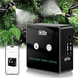 Beregnungsanlage Terrarium, Luftbefeuchter Terrarium, Mobiltelefonsteuerung Intelligentes Reptilien Benebelungssystem für Terrarium Luftbefeuchter Präzisionskupferdüse Kann um 360° Gedreht Werden