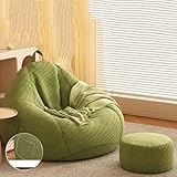 GWFBLID Sitzsäcke mit EPS-Perlen Füllung Indoor Beanbag mit Abnehmbarer Bezug Weiches & Komfortables Bodenkissen Sessel für Kinder & Erwachsene Sitzsack Lounge Sofa Bodenkissen Mit Griff