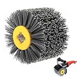 Dulynva Schleifbürsten, 80 Körnung Nylonbürste, Polierbürste zum Holzverarbeitung,für Satiniermaschine Schwarz Schleifbürste Borstenbürste Grit Bürste