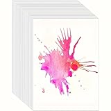 100 Blätter Aquarellpapier A6 300 g/m², Postkarten Blanko Aquarellpapier Weiß Aqurellpapierblock, 10,1 x 15,1 cm Aquarellblock Watercolor Paper A6 Aquarell Karten für Aquarell, Zeichnen und Lettering