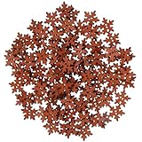 Operitacx 100 Stück Weihnachts-Schneeflocken-Knöpfe, 18 mm, Holz, Weihnachtsschneeflocken für Scrapbooking, Basteln
