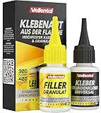 Klebenaht aus der Flasche - 2K Sekundenkleber extra stark mit Filler (XXL Packung) - Profi Kleber für Plastik, Kunststoff, Holz, Metall, GFK, uvm. - Hitzebeständig & wasserfest
