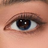 Tiefblau Kontaktlinsen farbig | farbige Blue Monatslinsen | weiche Linsen | 2 Stück Farblinsen + Linsenbehälter | natürliche Farben | Mermaid Bubbles(-1.75 Dioptrien)