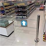 Edelstahl-Sicherheits-Schwingtor, gefederte Einfahrt und Gartentür, ideal für Restaurants, Märkte, Einkaufszentren, sichere Zugangslösung