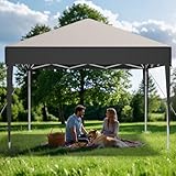 TRIUMPHKEY Pavillon,Faltpavillon 3x3 Wasserdicht Stabil,Pavillon Faltbar Wasserabweisend UV-Schutz 50+, Pavillion mit Tragetasche, Höhenverstellbarer Gartenpavillon,für Outdoor Garten Camping,Grau