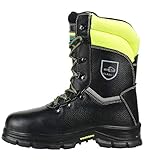 WOODSafe Schnittschutzstiefel, Klasse 1, S3, Farbe schwarz/gelb, Forststiefel, KWF geprüft, Größe 40 EU