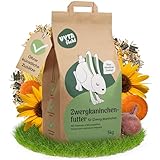 VYTAfield® Zwergkaninchenfutter | Natürliches Futter für (Zwerg-) Kaninchen | 5kg Nagerfutter | Ohne künstliche Zusätze | Mit Vitaminen & Mineralstoffen | Hasenfutter für gesunden Fellglanz