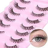 Künstliche Wimpern,Lashes Natürliche Wimpern Cat Eye Lashes Natural Look Wimpern Extensions Falsche Wimpern