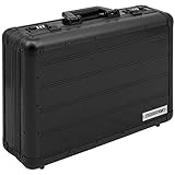 anndora Aktenkoffer Aluminium Attaché Koffer Schwarz Zahlenschloss abschließbar
