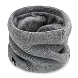 CMLDJBD Damen Schal Winter-halswärmer Ärmelloser Pullover Gepolsterter Halswärmer-灰色