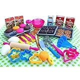 TikTakToo 50 TLG riesiges Backset Kuchen Küchenhelfer für Spielküche Lebensmittel UVM