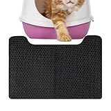 Lembeauty Katzentoilette, Katzentoilette | U-förmige rutschfeste Katzenmatte | U-förmige, rutschfeste Katzenmatten für die Katzentoilette, wasserabweisende, doppellagige Streuschutzmatte für Katzen