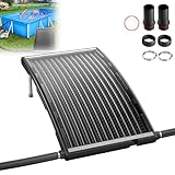 XMTECH Solarkollektor Poolheizung 110x65 cm, Pool Heizungen Solar Poolheizung Solaranlage für Warmwasser Gartendusche Pool, Anschluss Ø 38 mm