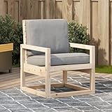 AJJHUUKI Outdoor-Möbel-Gartenstuhl 57,5x63x76cm Massivholz Kiefer Möbel