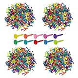 PARFCO Rundkopfklammern, 400 Stück Musterklammern, Farbe Runde Enden Musterbeutelklammer, mit Aufbewahrungsbox, Scrapbooking klammern, für Scrapbooking, Papier, Karten