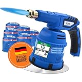 MAGNUM ® Gasbrenner mit Kartusche– Küchenbrenner max. 1300°C Temperatur – Lötlampe – Bunsenbrenner Küche -Flambierbrenner (6 x 190g Kartuschen)