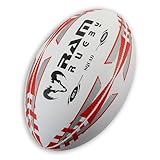 Ram Rugby Rugby Ball | Squad Training Rugby Ball | England nr. 1 (für alle Altersgruppen) Rot, Schwarz und Weiß Rugby Ball | 3-D Grip für Passing & Catching (3 (Kinder))