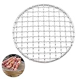 AMJKEJI Grillrost Rund Edelstahl Grillnetz 15cm Durchmesser Rund Grillrost für Indoor Outdoor Camping Picnic BBQ Grill, Kuchenkühlregal, Brot Trockennetz