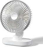 OCOOPA Ventilator Automatisch Oszillierend Leise 30db, 4000mAh Akku und USB Tischventilator mit Starkem Luftstrom, 4 Geschwindigkeiten Tragbar Klein Lüfter für Büro, Zuhause und im Freien