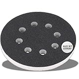 DFS Softauflage 125mm 8-Loch aus Schaum (weich) zum schleifen von Rundungen, Soft Pad für Schleifteller, Polierteller, Schleifpapier Klett