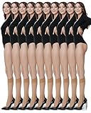 Romartex Damen Fein-Kniestrümpfe, 20 DEN, 10er Pack, beige